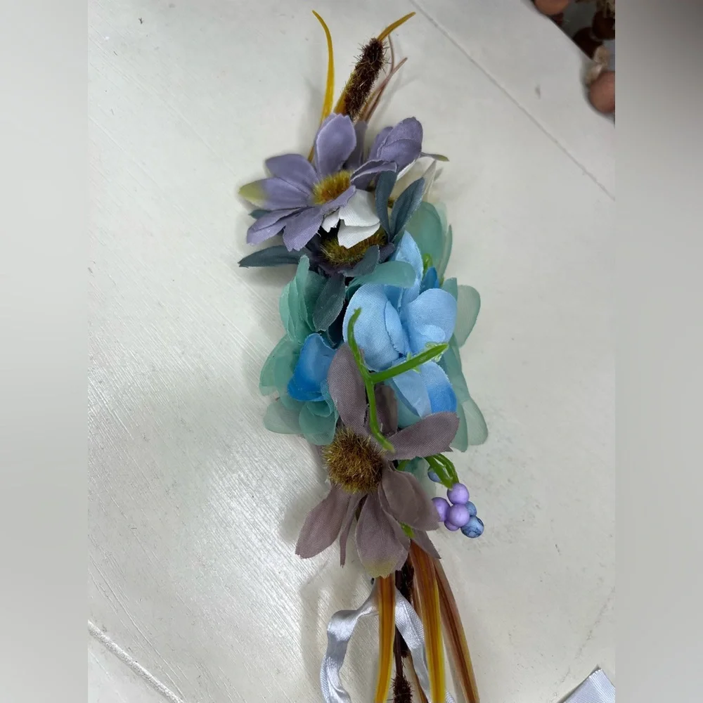 Brand new-Wedding-Bride Boho Headband with Groom boutonniere